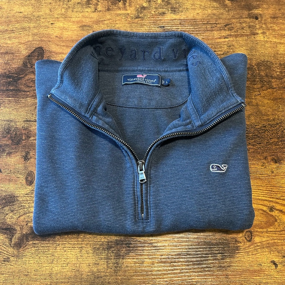 Vineyard Vines Navy Quarter-Zip Pullover